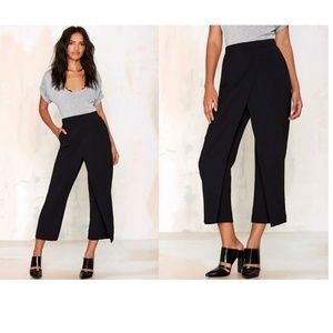 Nasty Gal Double Up Layered Trouser crop wrap pant
